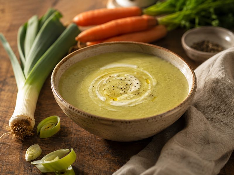 شوربة الكراث والجزر