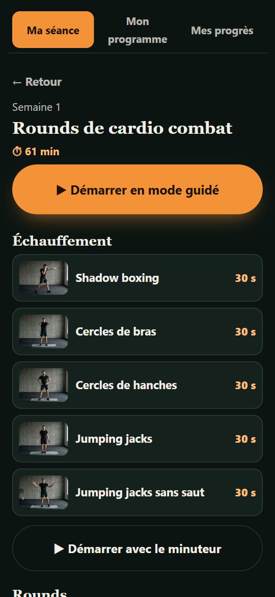 Des rounds de MMA sur le téléphone